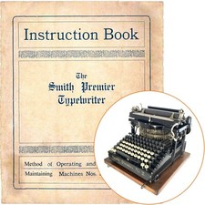 Smith Premier No.2 Typewriter Instruction Manual User Repro Antique Vtg thumbnail