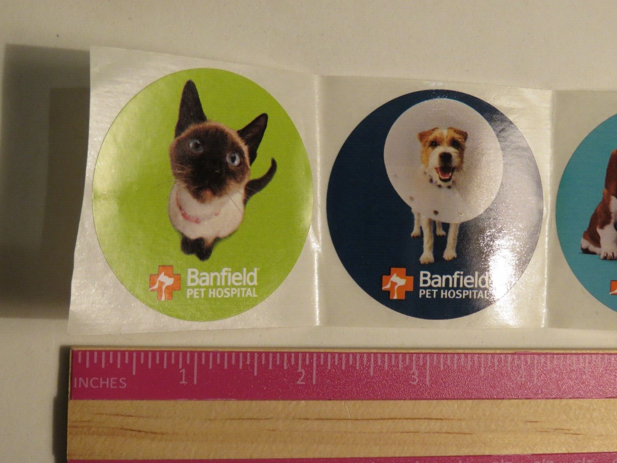 Animal STICKERS BANFIELD Pet Hospital Dogs Cats Portraits Dog; Cat