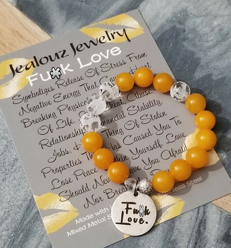 12mm Sterling Silver Dragon Yellow Jade Gemstone Coin Bracelet