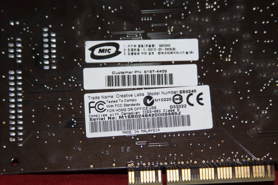 Creative SB0240, Sound Blaster Audigy2, PCI Sound Card - Image 4 of 4