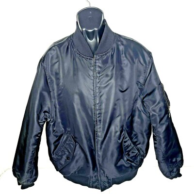 Foot Locker Reversible Jacket M Black Beige Tan Nylon Quilt M Y2K