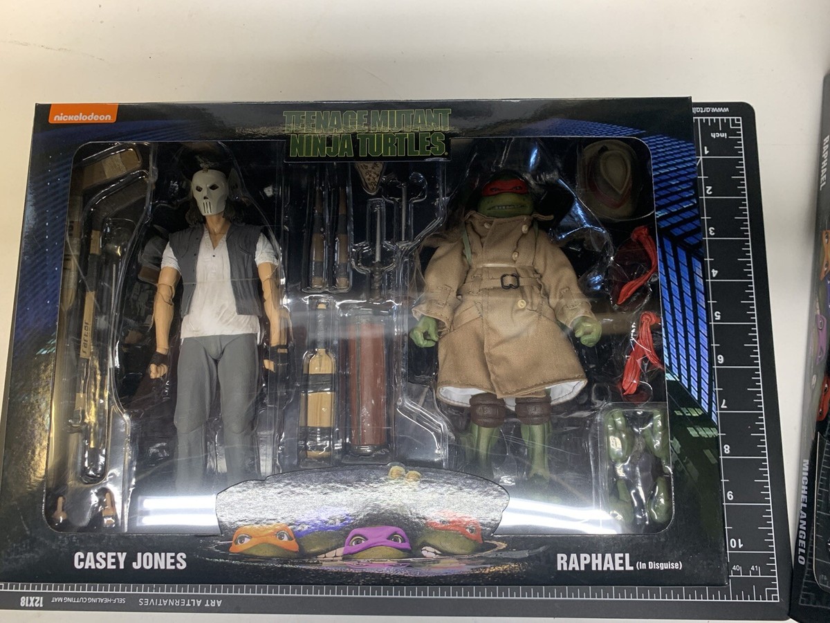 Neca TMNT – Casey Jones Et Raphael – Figurines 17cm – 2020 Nickelodeon – Boîte Neuve Scellée