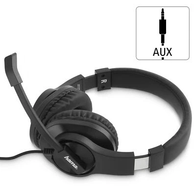 Hama PC Office Stereo Headset HS-P350 On Ear Kopfhörer Mikrofon Call Center Büro - Bild 1 von 4