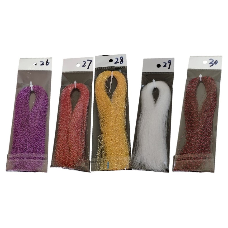 DIY Fly Making Supplies Spiral Bright Wire Hooks Set of 5 Vibrant