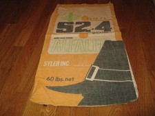 Saco de tela vintage marca S2.4 Alfalfa resistente Select-Strains Steer Inc