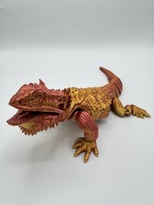 9  Bearded Dragon Lizard Articulated Figure 3D Printed Collectable Red/Gold