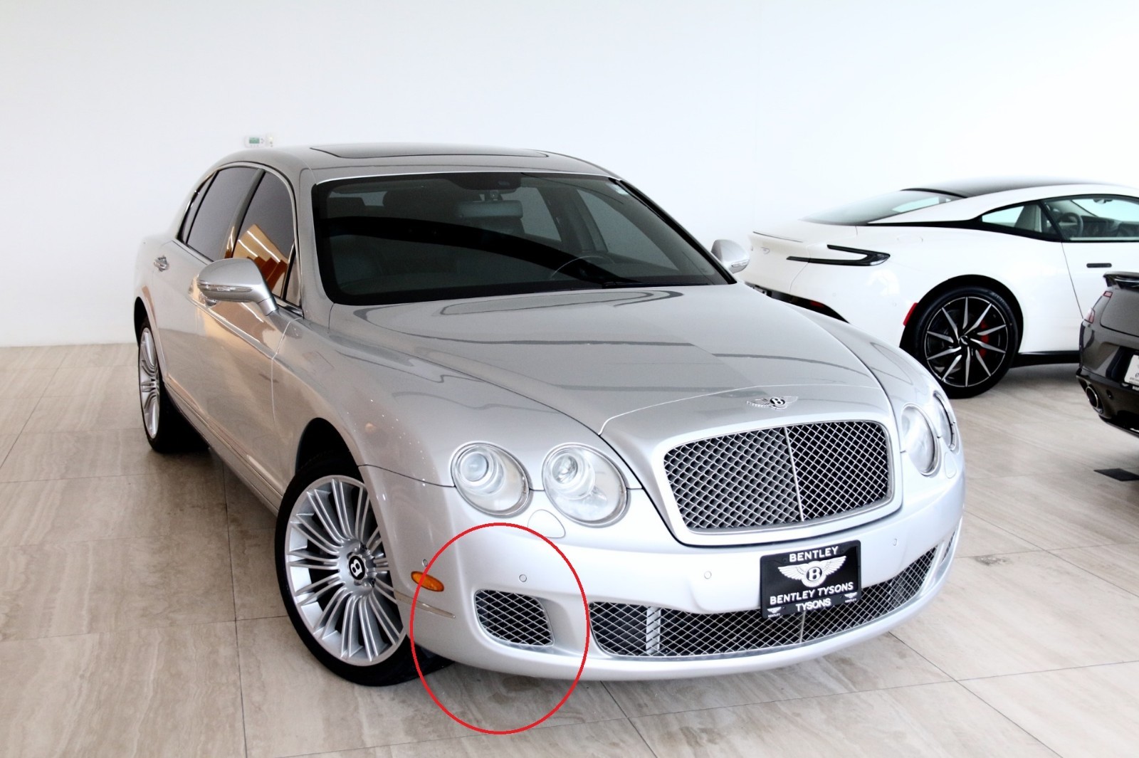 Bentley Continental Flying Spur Right Chrome Bumper Grill