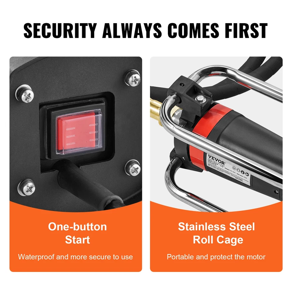 Vibrador Eléctrico de Hormigón 1300W 16000 VPM 2HP Cobre Motor Lápiz Portátil Foto 4 de 4