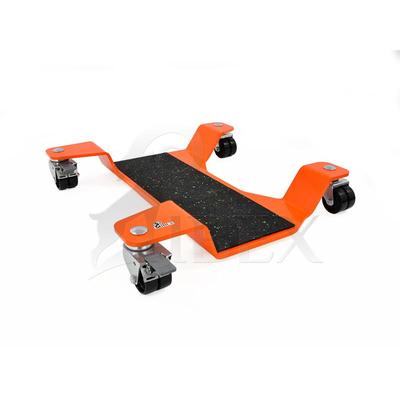 Motorrad Rangierhilfe für Hauptständer Rangierplatte Rangierwagen 320 Kg orange