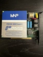 Practical Peripherals PM2400 HC MNP Level 5 8bit ISA Modem Card Vintage