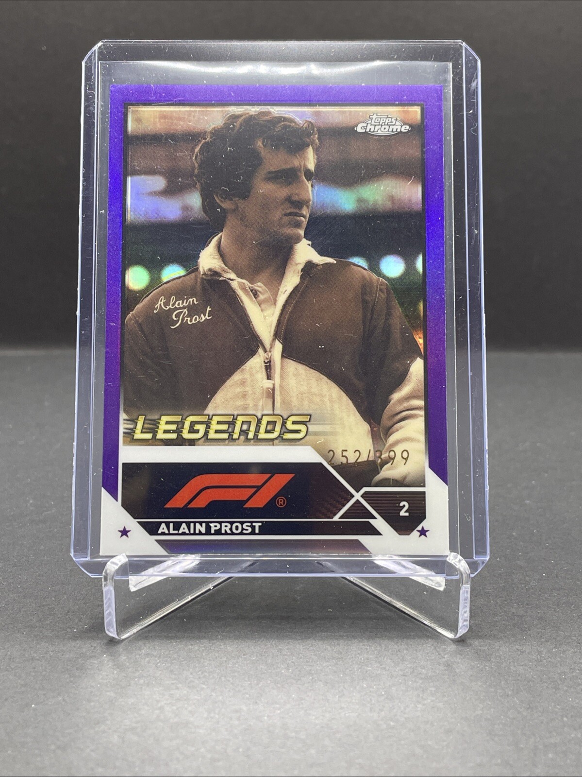 2023 Topps Chrome Formula 1 F1 Alain Prost Purple 252/399 #196