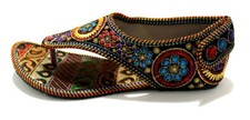 Women Jutti Mojari Multi Color Work Slippers US Style Shoes Handmade Punjabi