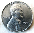 1943-P STEEL WHEAT,  NO WEAR, MS+++ CONDITION, FULL MINT LUSTER, UN-CIRCULATED