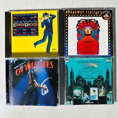 Broadway CD Lot of 4 - Edwin Drood - Follies - Seesaw - On Your Toes - RE