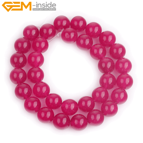 Assorted Colors Round Jade Stone Crystal Beads Jewelry Making 15" Wholesale UK - Picture 68 of 103