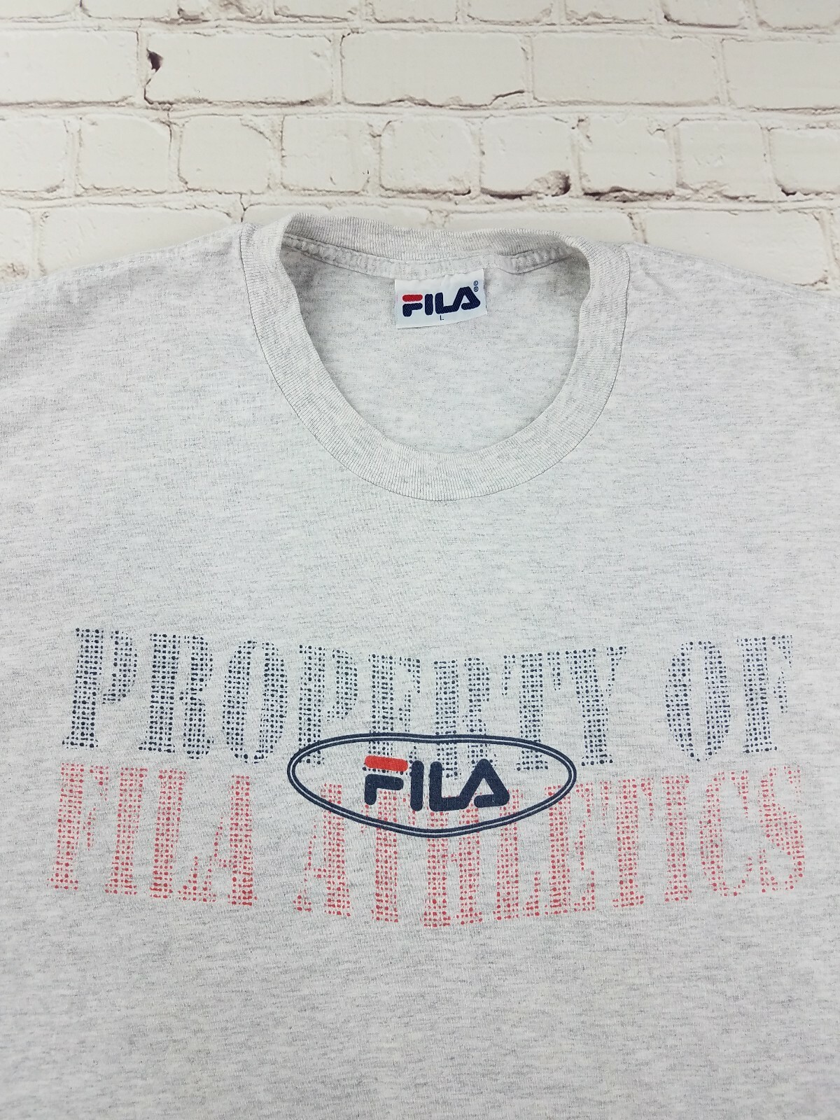 T shirt Fila vintage anni 90 proprietà di uomo taglia grande maglietta sportiva atletica