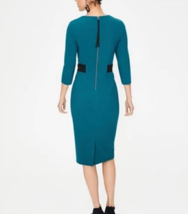 knee length dresses for ladies Cornelia Ottoman Dress-Navy