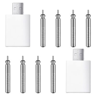 Copkim 8 Pcs Fishing Float Battery and 2 Pcs Float Battery Charger CR425 Rech...