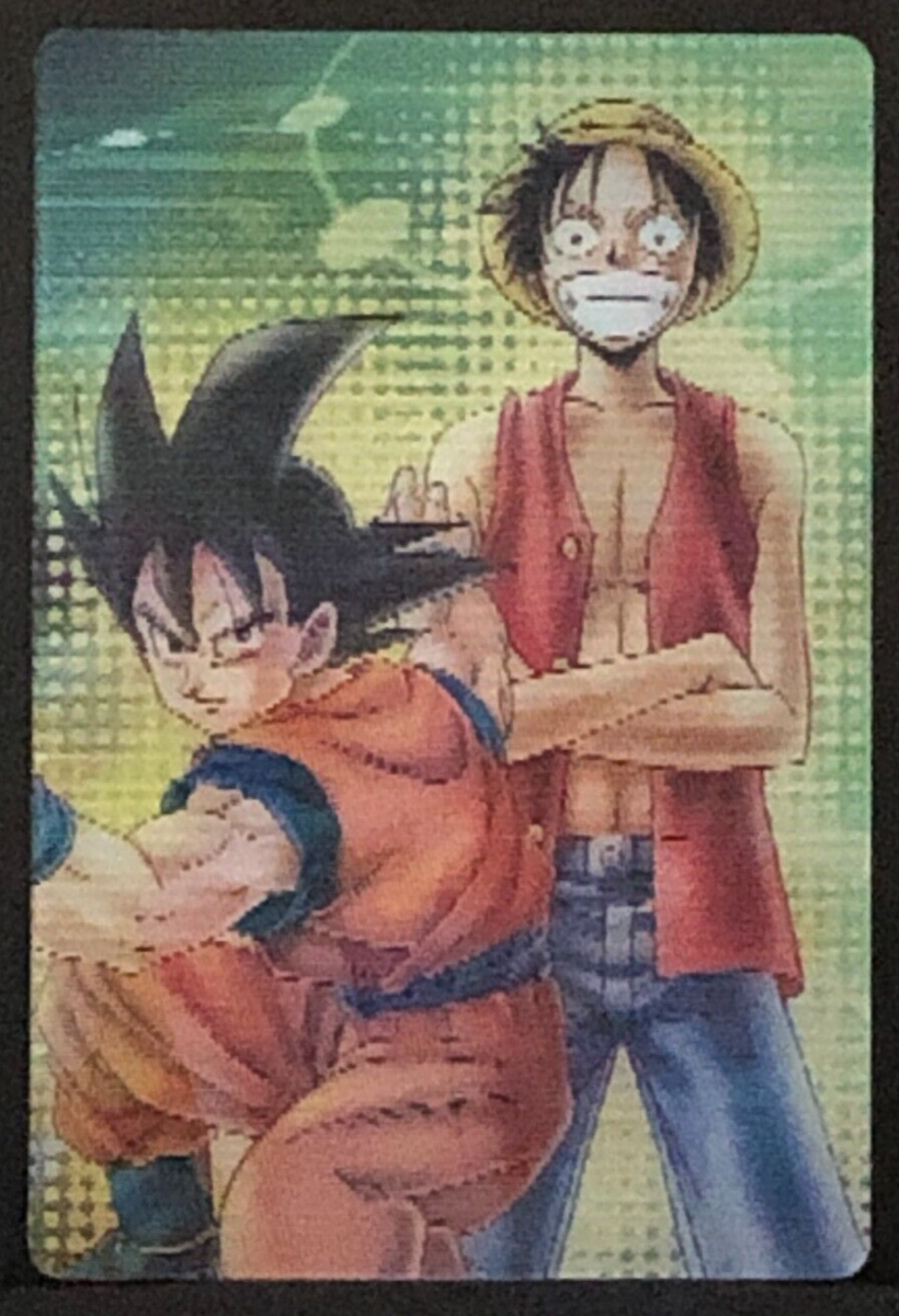 Son Goku Monkey D. Luffy Dragon Ball & OnePiece Wafer card JUMP
