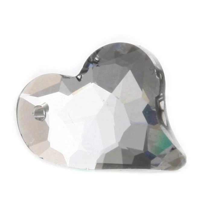 Colgante vintage austriaco D.S corazón cristal facetado cuentas 25 mm Foto 2 de 3