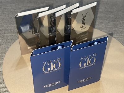 6 Giorgio Armani Acqua Di Gio Profondo & YSL  ULTIME 1.2ml Samples 2/4