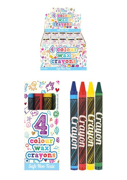 Henbrandt Mini Colouring Wax Crayons – 4 To 20 Pack, Kids Party Bag Fillers & Lucky Dip Toys