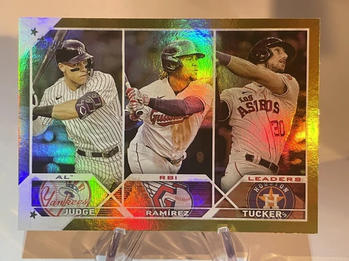 2023 Topps Series 1 Gold Foil Judge / Ramirez / Tucker RBI #241 Jumbo Box Hit