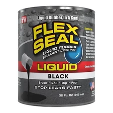 Flex Seal Liquid, 32 oz, Black, Liquid Rubber Coating Sealant