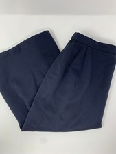 Vintage Valentino Women  s 100 Wool Made In Italy Navy Pencil Skirt Sz 12 R2