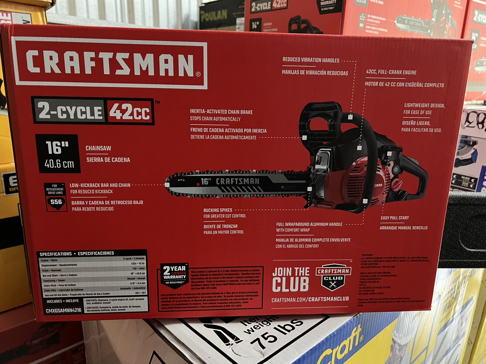 BRAND NEW Craftsman S160 16inch 2cycle 42cc Gas Chainsaw Model 