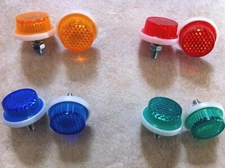 2Pcs Bicycle Reflectors Blue Red Green Orange Bikes License Plate 