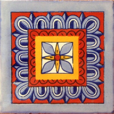 MEXICAN TILE SAMPLE WALL FLOOR TALAVERA MEXICO CERAMIC STAIRS BACKSPLASH C#034