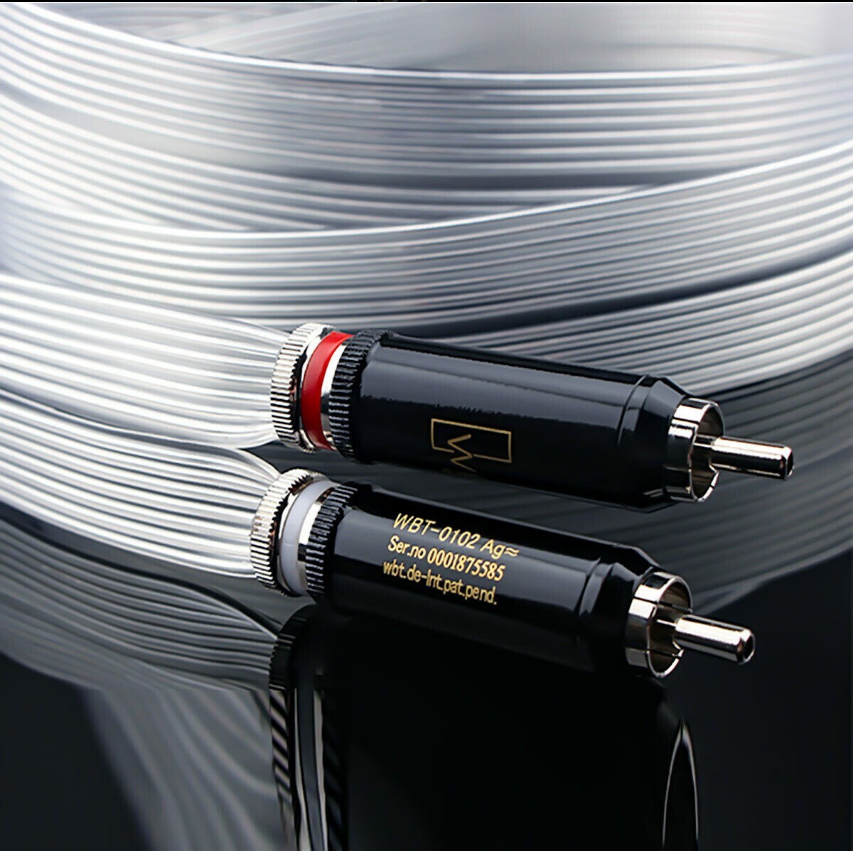 8N OCC Reines Kupfer mit Versilbert Flach RCA Cable HiFi Audio RCA ...
