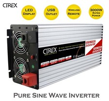 Cirex Power Inverter 3000W/6000W 12V to 240V Pure Sine Wave Camping Car Boat 4WD