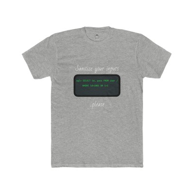 Sanitize Your Inputs ...Please (SQL Injection) - Men T-Shirt