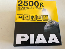 Piaa H4 2500k Solar Yellow Gold 6055w 130120w Xtra Bulb Set Hy101