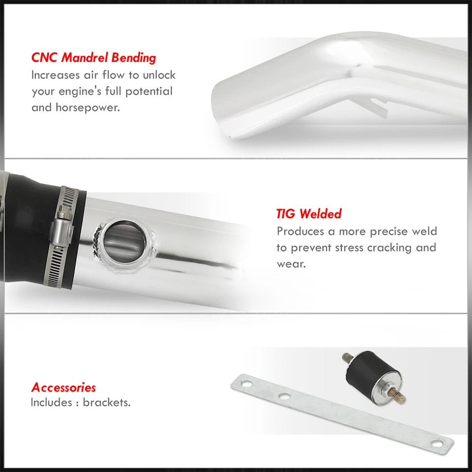 Cold Air Intake CAI Induction Kit Polish For 1998-2004 Volkswagen Golf Jetta VR6 Foto 3 de 4