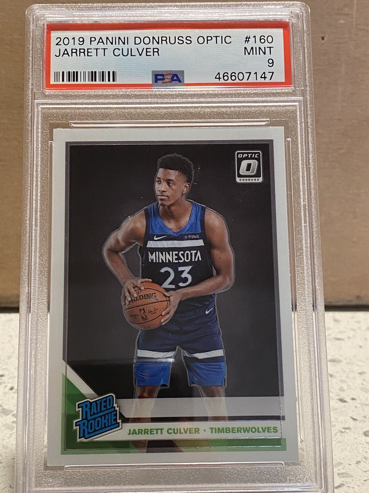2019-20 Panini Donruss Optic Rated Rookies Jarrett Culver #160 PSA 9 Rookie