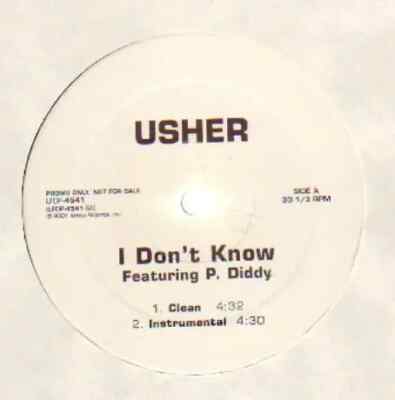 Usher I Dont Know Vinyl Single 12inch Laface Records