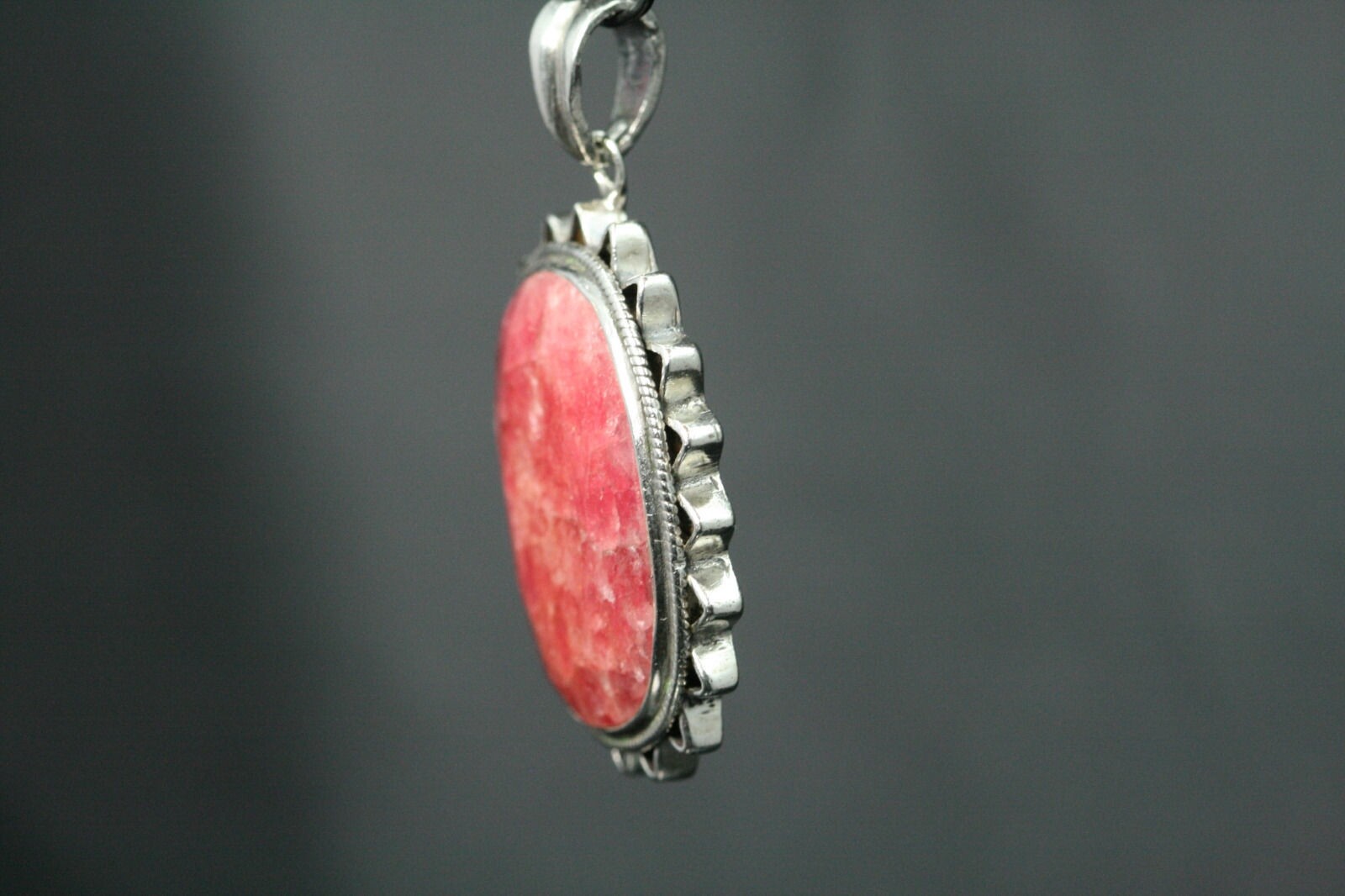 A 925 Sterling Silver Low Grade Ruby Crystal Ston… - image 2