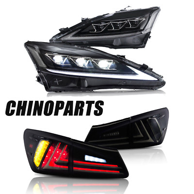2Sets VLAND LED Headlights&Smoked Tail Lights For Lexus IS250 350 IS F 2006-2014