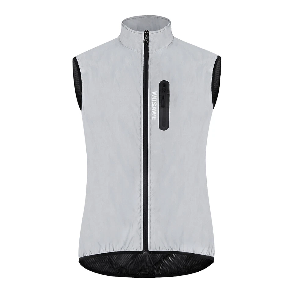 Cycling Full Reflective Vest Sports Night High Visibile Jacket Waterproof Gilet - Image 3 of 4