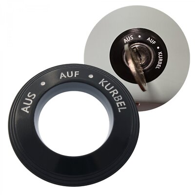 Magnetic Ignition Switch (AUS.AUF.KURBEL) Trim Ring Cover (Black) For VW Beetle