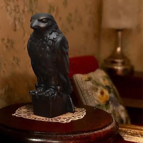 1 Piece Maltese Falcon Statue Shelf Decorations Black Resin Handmade Resin Sculp - Picture 6 of 8