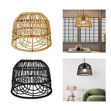 plastic Lamp Shade Accessories Round Light Fixture Natural Hanging Ceiling