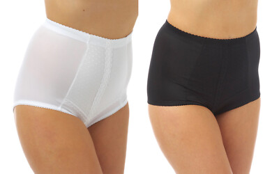 2 x Paar Firm Control Spot Mesh Panel Slip für Damen - Damen Shapewear Slip
