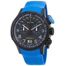 Edox Chronorally Chronograph Quartz Black Dia...
