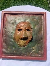 Metal Art wall sculpture Face Titled "No One Listens" 11" x 10.5"
