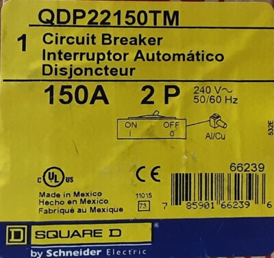 Schneider Electric QDP22150TM 2 Pole 150 Amp Circuit Breaker