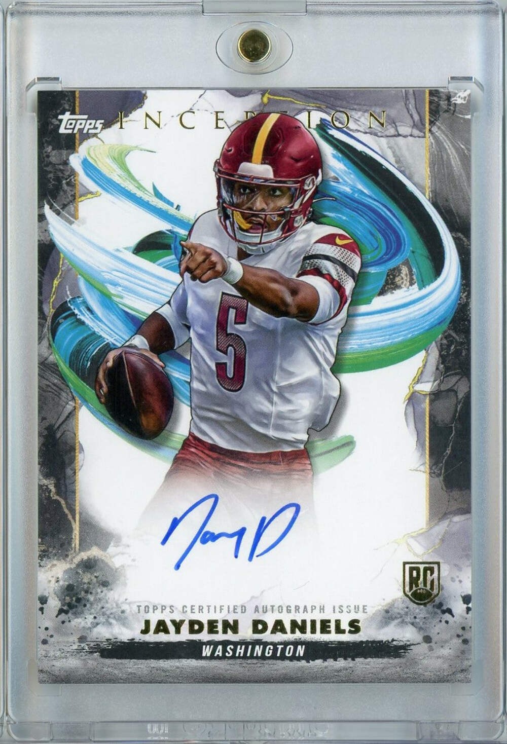 2024 Topps Inception Jayden Daniels #RA-JD Auto Commanders Rookie RC Card